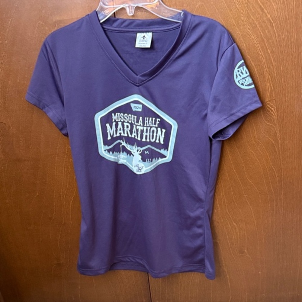 Missoula Half Marathon 2024 T-Shirt NWOT Sz Small Purple